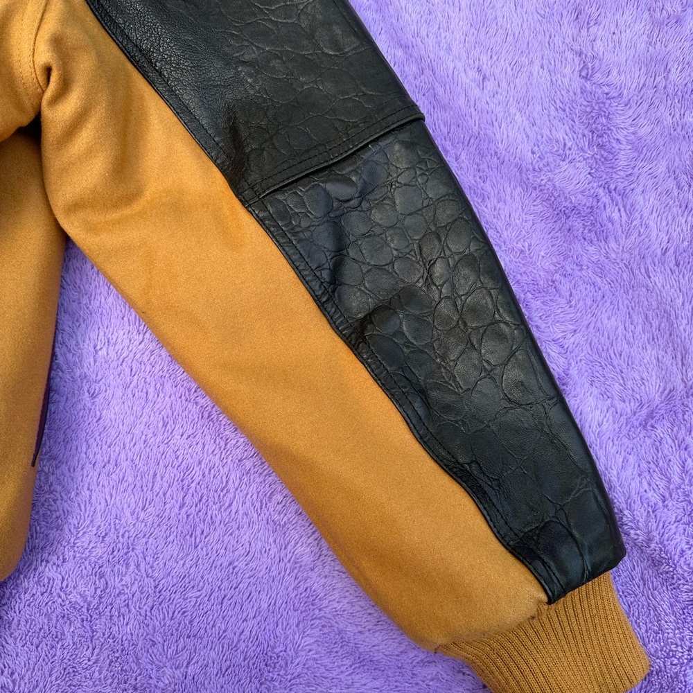 Pelle Pelle Men's Yellow Soda Club Bomber Varsity Jacket - Picture 13 of 14